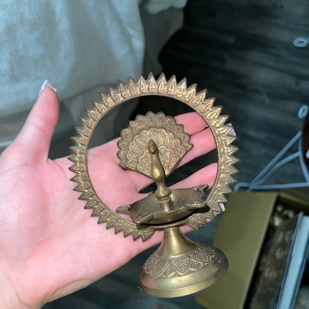 Brass peacock